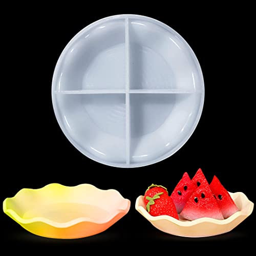 Zayookey Tablett Epoxidharz Formen Silikonform Schalen Gießformen Teller Epoxy Form Unregelmäßige Resin Dish Molds DIY kleine Schüssel, Schmuckaufbewahrung, Seifenschale, Kerzenhalter
