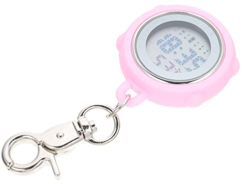 iplusmile Uhr Schlüsselanhänger-Uhr pflegeuhr digital Armbanduhr Herren für männer aufsteckbar Notwendigkeit Abzeichen Anschauen Mann Taschenuhr