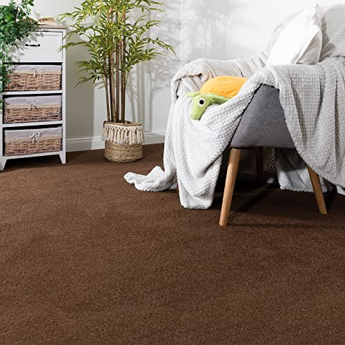 Steffensmeier Teppichboden Ibiza | Auslegware | Kinderzimmer,Wohnzimmer,Schlafzimmer und Jugendzimmer | Braun, Größe: 200x200 cm