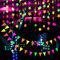KARLOR Schwarzlicht Party Deko, 3 Formen/Je 4.4 Meter Neon leuchtend Girlanden unter UV Licht, Stern Kreispunkt Wimpelkette, Disco Party Banner Girlande Papier Bänder leuchtend UV Glow Partyzubehör