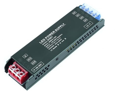 KSIBNW Netzteil 12V 16,6A 200W LED Trafo, Transformator 230V auf 12V Extra Dünn Treiber Netzteil Adapter Schalt Niedervolttrafo Schaltnetzteil für LED Streifen, AC 230Volt auf DC 12Volt 16,6A 200W
