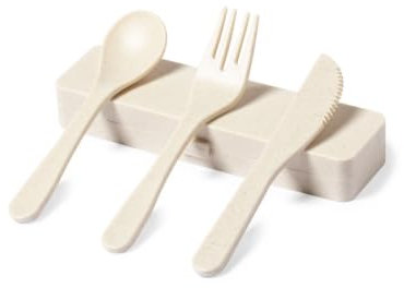 DISOK Lote de 50 Sets de Cubiertos PP en Estuche. Detalles Prácticos bodas, regalos para colegios, viajes, restaurantes, bautizos y comuniones.