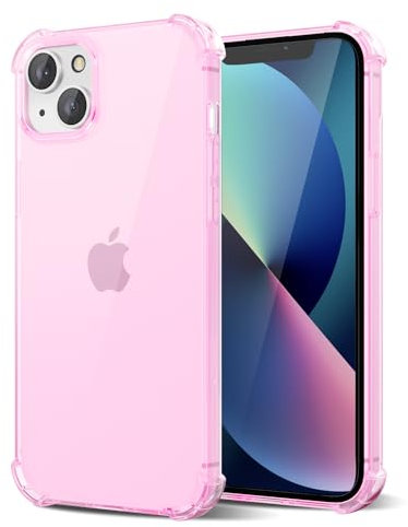 Svanove Étui Transparent en Silicone TPU Souple pouriPhone 13, avec Protection Anti-Choc et pour la Caméra, Claire Rose