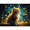 Rheskbecy Diamond Painting Set für Erwachsene,DIY 5D Diamant Painting Katze und Glühwürmchen,Malen nach Zahlen Diamant Anfänger,Home Wall Decor 30x40cm