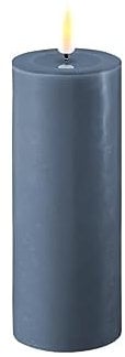 Deluxe Homeart Indoor Flameless LED Candle - Ice Blue - with Real Flame™ Technology - Battery Powered Candle (5 x 12.5 cm)