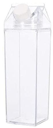Wasserglas 500ml Wasser-Flasche-Drink-Shaker-Sport-Square-Milch Wiederverwendbare Wasserflaschen BPA-Jug transparent freies Wasserflasche Wasserglas Grau