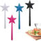 BAIYSFFG 4 Pcs Salt and Pepper Shakers Set Cute Stars Stick Spice Dispenser with 3 Holes Magic Fairy Wand Condiment Set for Kitchen BBQ Restaurant Dining Table Decoration Christmas Party Gifts