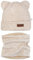 CiuchCiuch Set Mütze und Schal mit Futter für Babys - Mütze für Mädchen – Jungen – Kinder – Schal – Für Spaziergänge – Für Herbst und Frühling - Beige 40-42