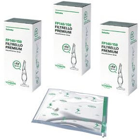 FOLLETTO Sacchetti VK140/150 con dovina 3 pezzi + 3 Sacchi Sottovuoto Omaggio ORIGINALI - KIT PROMO