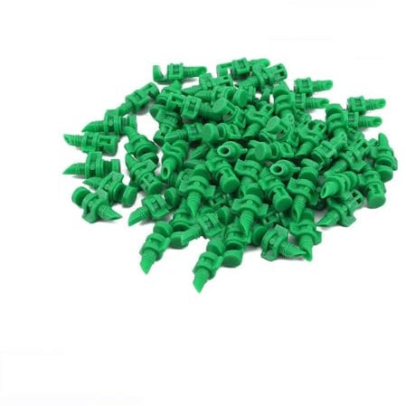 100 nebulizzatori verdi da giardino, micro spruzzatore a 180 gradi, rifrazione da giardino, prato, ugello nebulizzatore per irrigazione piante