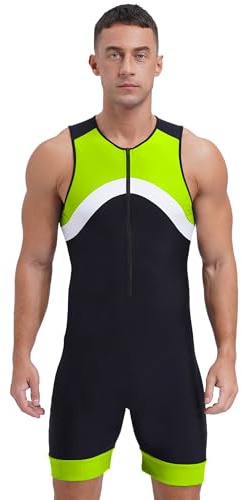 iiniim Maillot De Bain Homme 1 Pièce Combinaison Natation Surf Plage Piscine Maillot De Corps Rashguard Swimwear M-4XL
