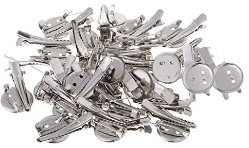 30 Stück 20 mm, 25 mm, 30 mm, Haarspangen, Cabochon-Basis, Rohlinge – DIY-Schmuckherstellung, Krokodilklemmen, Stiftrückseite, runde Broschen-Basis, Haarspangen – 20 mm