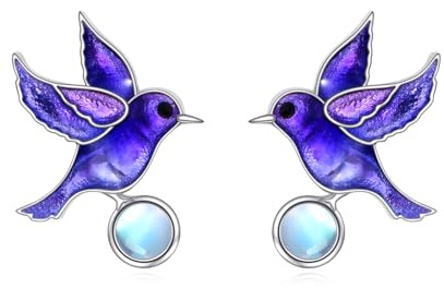 Katze/Häschen/Bienen/Kolibri/Seestern/Ster/Pferde/Wolf/Axolotl/Delphin/Schwein/Elefant Ohrringe für Damen Sterling Silber Tier Schmuck Ohrstecker Geschenke für Damen