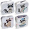MIJOMA 4er Set Magische Waschlappen Magische Handtücher Zaubertuch Zauberhandtuch - Kinder Mitbringsel Mitgebsel Tombola - 100% Baumwolle, Entfaltet Sich in warmem Wasser (Waschbärenspaß)