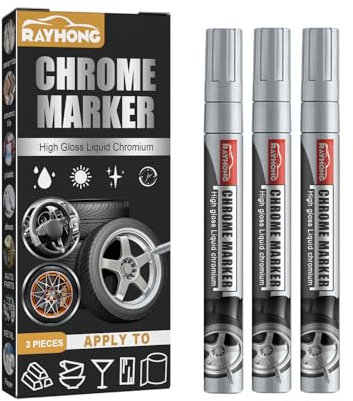 Zonoori 3 Stück Lackstift Silber Auto, Lackstifte für Auto Kratzer, Hochglanz Lackstift Silber Metallic