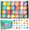MaxtiL Badebomben Badebomben for Kinder mit Überraschung im Inneren, 24er-Pack Kinder-Badebomben-Geschenkset, natürliches Bio-Schaumbad mit Kohlensäure for Mädchen und Jungen, Badebomben for Frauen al