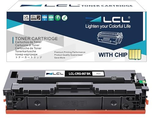 LCL 067 Schwarzer Tonerkartusche kompatibel für Canon 067 067H kompatibel für Canon i-SENSYS LBP631Cw LBP633Cdw MF651cw MF655Cdw MF657Cdw (1 Packung)