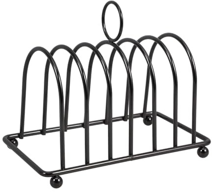 EXHUMKY Soporte para Pan Rejilla para Tostadas De Acero Inoxidable con Ranuras Múltiples Estante De Almacenamiento para Rebanadas Libros O Revistas para Cocina 5.70 X 4.72 X 3.18 in
