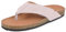 Tongs Cuir véritable pour Femme,Sandales Peep Toe,Mules à Semelle en Liège,rose,EU40