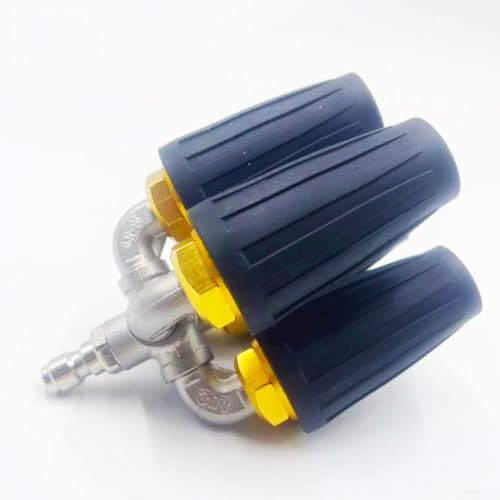 Düsen-Hochdruckreiniger, 4-in-1-Turbodüse, Hochdruckreiniger, 360 Grad drehbare Turbodüse mit 6,35 mm Schnellanschluss, 4000 PSI (schwarz)