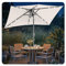 ISOISL Sonnenschirm LED Solar 200x300CM Kurbel-Schirm Rechteckig Gartenschirm Terrassenschirm knickbar Sonnenschirme ohne Ständer Kippbar Großschirm für Balkon,Terrasse,Garten,Beige