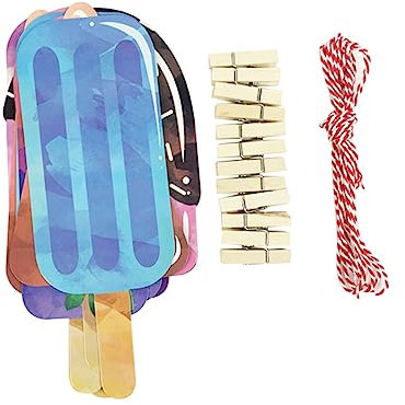 JOINPAYA 1set Banner- Am Stiel Banner-girlande Ammer Für Strandpartys Dekorationen Bunte Fahne Wimpelfahnen Ballon Schwimmbad Strohaufsätze Hawaii- Am Stiel-banner Hölzern 11pcs