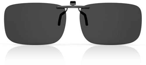 Goiteia Polarisierte Sonnenbrille zum Aufstecken über Korrekturbrillen für Männer und Frauen, 15°-Kurve passend zum gebogenen Rahmen, nicht hochklappbare, kompakte Passform