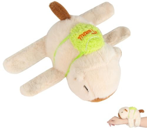 XPJBKC Capybara Kuscheltier, Capybara Plüschtier Schnapparmband, Snap Armband mit Kleiner Rucksack, Capybara Klatscharmband Kleine Mitbringsel für Jungen & Mädchen (Grau)