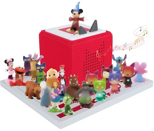 FURAOMEILI for Tonies Shelf Magnetic,Wood Tonies Storage for Toniebox Tonie Figures Creative Tonies Magnetic Shelf for 36-48 Characters for Kid's Room(Grey)
