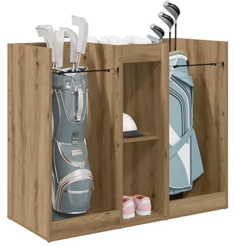 vidaXL Golf Schrank Uni Artisan-Eiche 102 x 45 x 85,5 cm, Geräumiger Golf-Schrank, moderner Stil, praktisches Regal, Coole Indoor-Möbel, ideal für die Garage