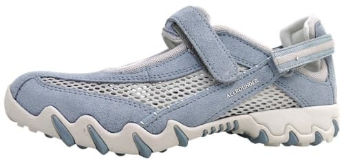 Allrounder Sneaker NIRO 91/06, Velourleder mit offenem Mesh, Hellblau, Fußbett zum Wechseln Blau