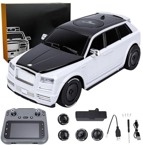 Goolsky 1/18 RC Drift Car mit 720P HD-Kamera, 2,4 G Ferngesteuertes Auto für Erwachsene, 4WD-Hochgeschwindigkeits-Rennfahrzeug mit LED-Lichtern und Doppelreifen (Silber)