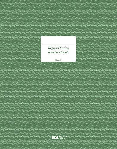 EDIPRO - E2640 - Registro carico prenumerati fiscali 14 pagine numerate f.to 31x24,5