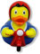 Lilalu 1986 Scooter Duck Spielzeug, Mehrfarbig