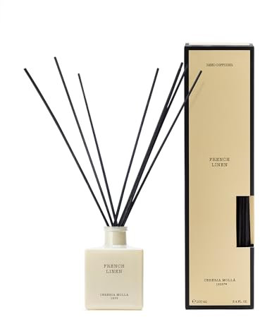 Cerería Mollá Boutique Premium Raumduftspender Mikado, 100 ml, Aroma French Linen