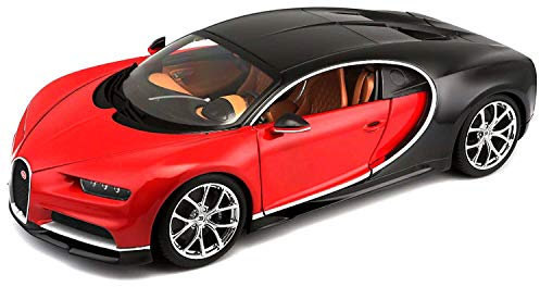 Bburago 15611040R - 1:18 Bugatti Chiron, Fahrzeug, rot