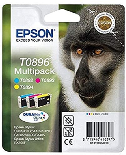 Epson T0896 Tintenpatronen Multipack (cyan, magenta, gelb)