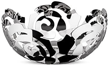 Alessi La Rosa 21 cm Fruit Bowl, in 18/10 Stainless Steel Mirror Polished