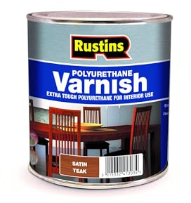 Rustins Polyurethane Varnish Teak Satin 500 ml