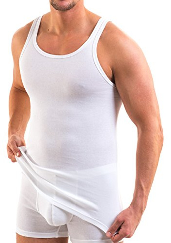 HERMKO 3000 Herren Tank Top 100% Bio-Baumwolle in Feinripp, Unterhemd, Muskel Shirt Made in EU