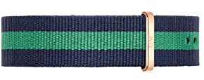 Daniel Wellington Classic Warwick Cinturino Uomo, 20mm, in NATO, Blu/Verde/Oro Rosato