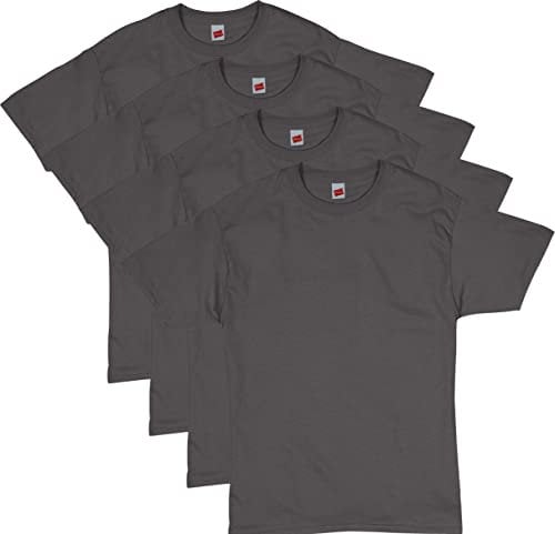 Hanes Men's ComfortSoft T-Shirt (Pack of 4),Smoke Grey,Large