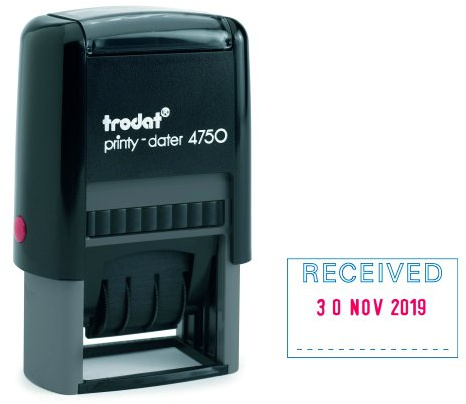 Trodat Printy 4750L1 Self Inking Dater - Received