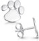 MATERIA 925 Silber Ohrstecker Pfoten Ohrringe Stecker Tier-Pfote 10x11mm rhodiniert in Geschenk-Box #SO-178