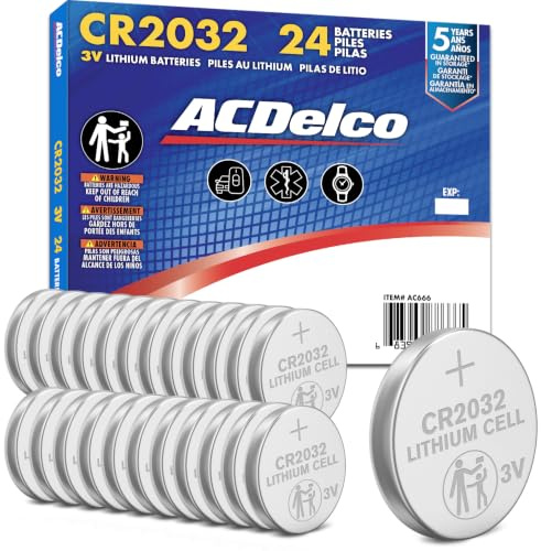 ACDelco CR2032 3 V Pilas de botón de Litio, 24-Count