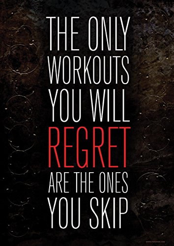 Grindstore Mini-Poster The Only Workouts You Will Regret 32x44cm