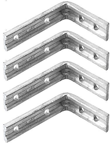 Heavy Duty Galvanised Shelf Bracket 4 Pack - 6x5 / 150x125mm