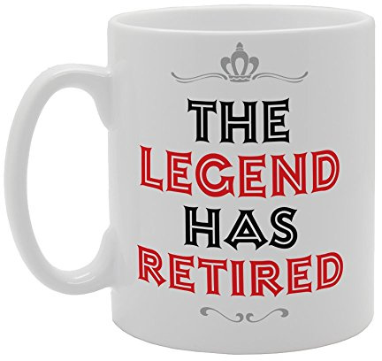 Coralgraph Inc MG4007 The Legend Has Retired Novelty Gift Printed Tea Coffee Ceramic Mug