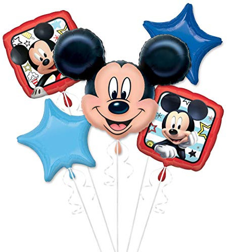 amscan 3622601 - Bqt: Disney Mickey Mouse 5 Piece Foil Balloon Bouquet P75