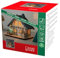 Konstsmide 3232-100 - Casetta in legno con tetto grigio, per uso interno (IP20), 2 diodi bianchi caldi, funzionamento a batteria: 3 x AA 1,5 V (escl.)